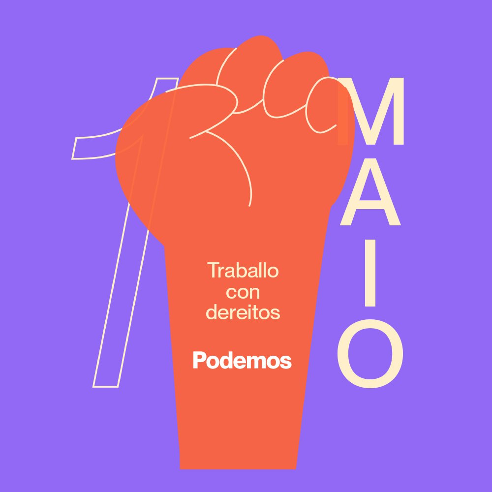 No 1° de maio saímos ás rúas para celebrar o día da clase traballadora. Hai que seguir conquistando dereitos que acaben coa precariedade laboral en todos os sectores. Mañá, participa nas manifestacións programadas nas cidades e vilas do noso país. A loita é o único camiño ✊🏿