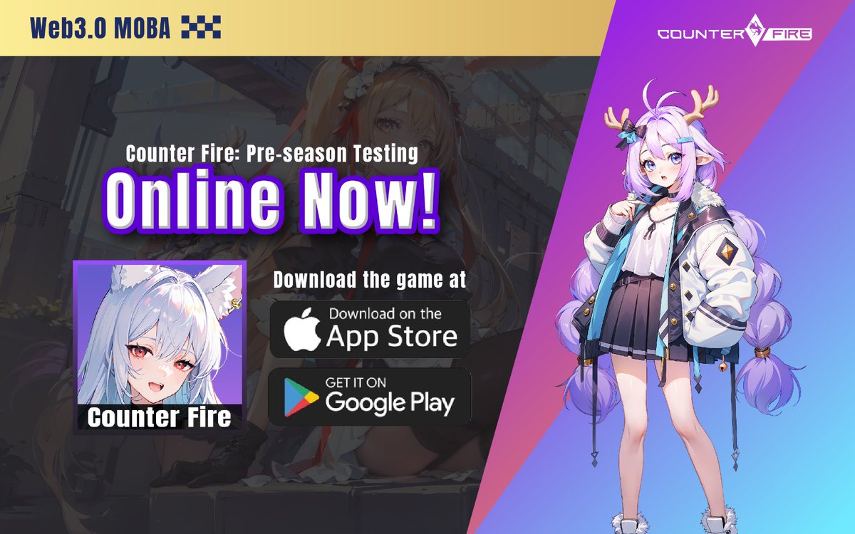 🎮Counter Fire: Pre-season Testing 🎮 We're officially bringing back the adrenaline rush of a fast-paced MOBA experience to your phone! Counter Fire is now available for download on both App Store and Google Play Store. Join us and win big rewards! 🎁