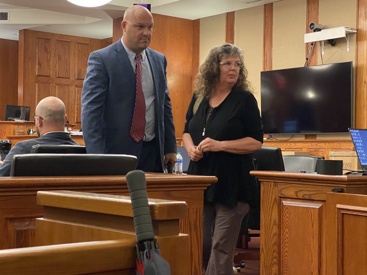 Jeanne Whitefeather, charged with locking two of her adoptive children in a Sissonville shed, was back in Kanawha County Circuit Court today. Judge Akers denied a request from her attorney to lift her home confinement. She and her husband each posted a $200,000 bond in February.