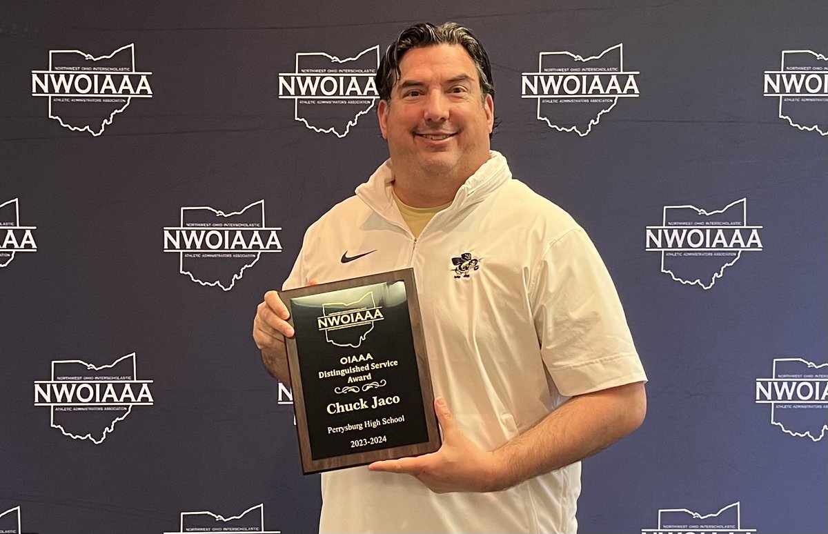 2023 - 2024 NW-OIAAA Awards Receiving the NW-OIAAA Distinguished Service Award, Chuck Jaco (Perrysburg)