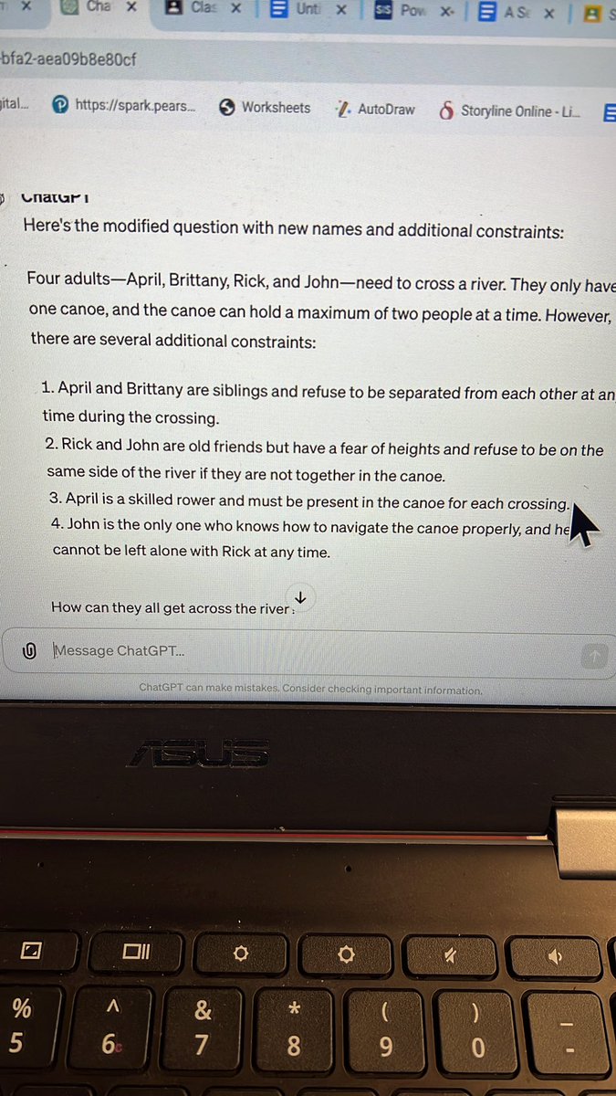 MsIrums's tweet image. Grade 6/7 students trying out an AI enhanced question in math today. Lots of noise, lots of debate. @IonviewPS