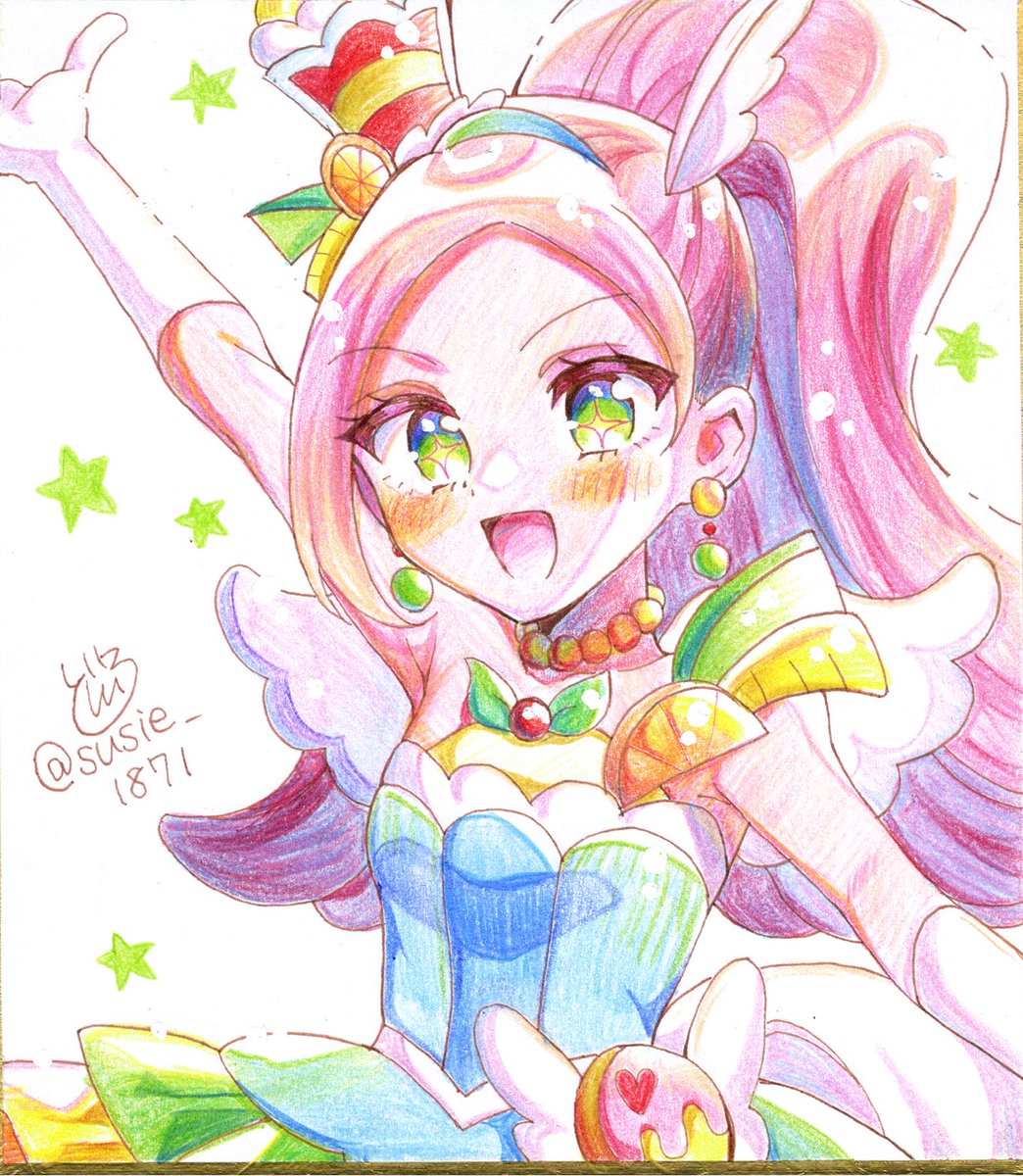 色紙いっぱい描いた #今月描いた絵を晒そう 