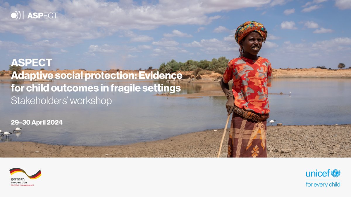 Climate shocks, conflict, and displacement hit children harder. To address vulnerabilities, adaptive social protection is vital. We meet with evidence and programme practitioners to present the ASPECT project and discuss insights and learnings: uni.cf/3Qkrmkj @BMZ_Bund