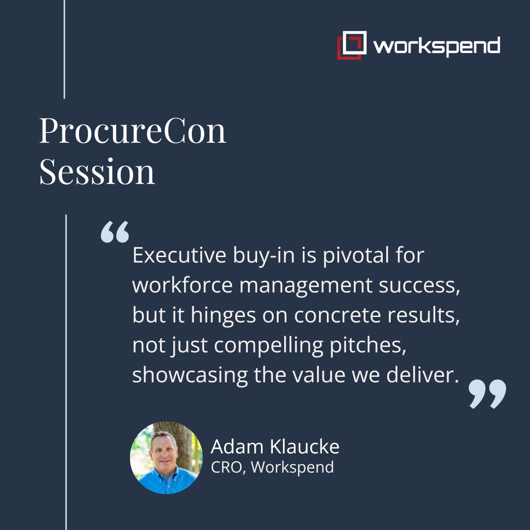 Invaluable insights on the transformative power of innovation and collaboration.  At Workspend, we're all about delivering value that speaks louder than words. Our assessment process enables you to have those concrete results necessary.
 
#ProcureCon #workforcemanagement #MSP