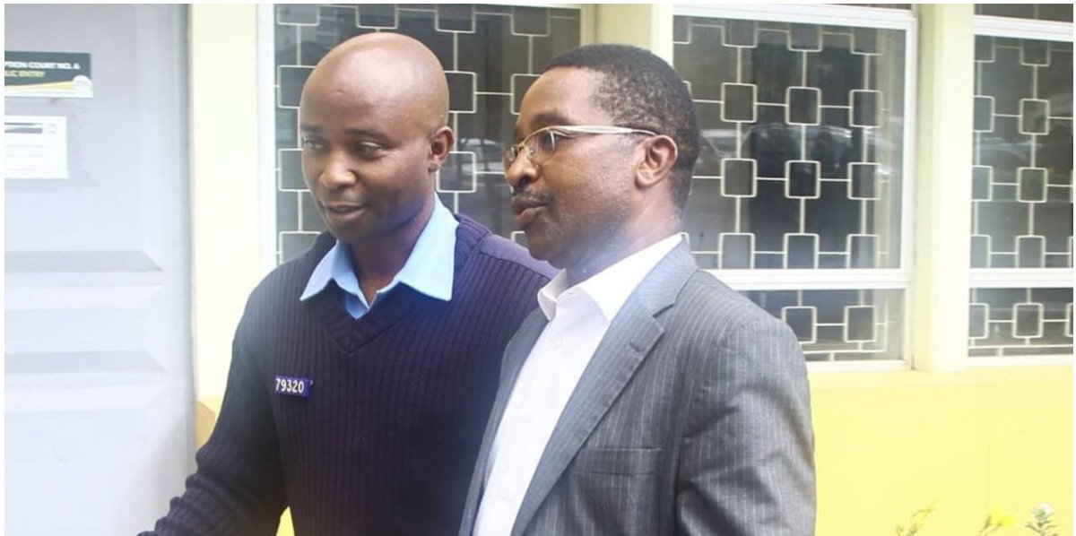 Mwangi wa Iria walks smiling knowing Ksh. 10 Million bail is nothing compared to what he stole. Image credit NMG
