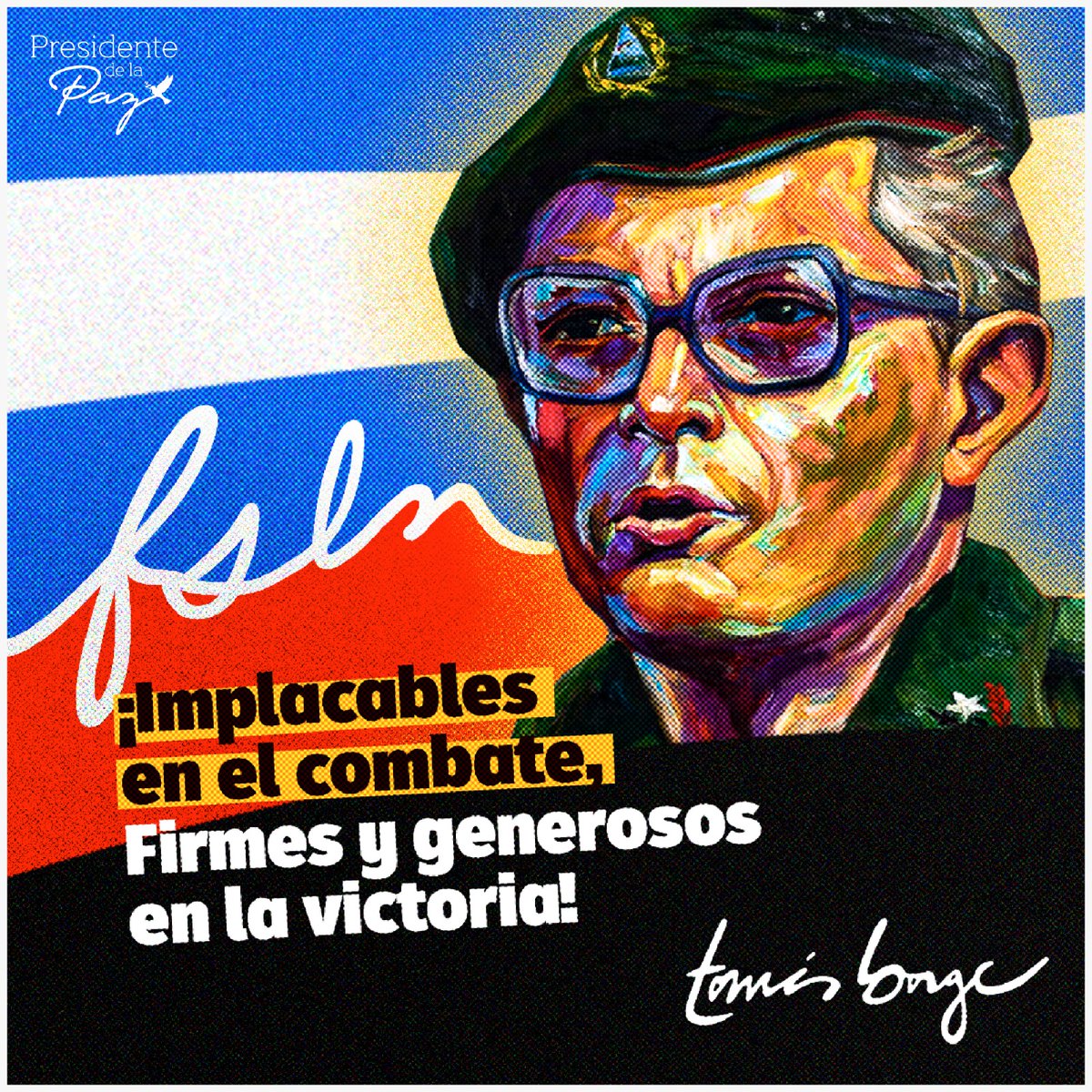 Hoy desde #Nicaragua honramos la memoria de valentía, de amor y de patriotismo, del Cmdt. Tomás Borge, en el 12 aniversario de su paso a la inmortalidad. #SoberaníayDignidadNacional #4519LaPatriaLaRevolución seguimos #EnDefensaDelFSLN ✌️🔴⚫✊🇳🇮