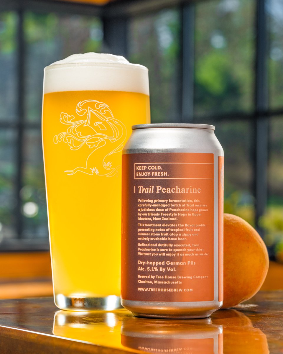 Incredibly fresh Peacharine. Incredibly fresh Trail. A match made in pils heaven. treehousebrew.com