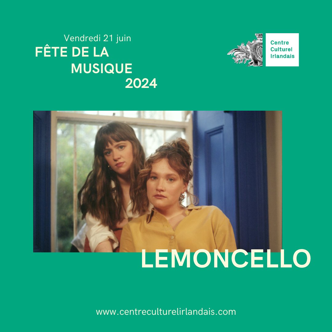 #FeteDeLaMusique - 21 juin 2024🎤 Pour démarrer cette Fête de la Musique en douceur, le duo @LemoncelloIE nous fera entendre ses nouvelles compositions aux somptueuses harmonies vocales, enveloppées des cordes envoûtantes de leurs guitare et violoncelle.