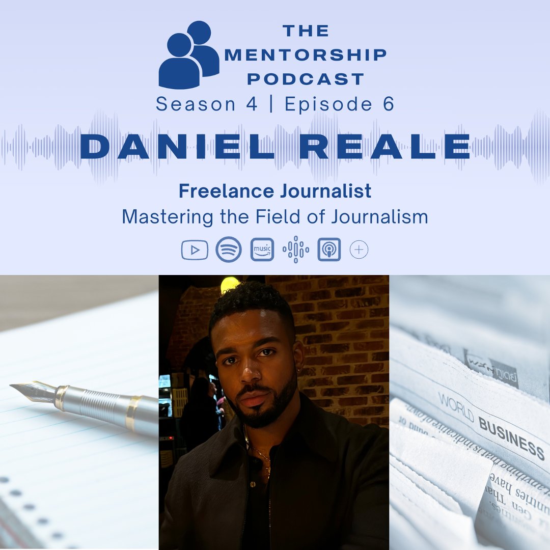 Ment Projects (@mentprojects) on Twitter photo This week, we are joined by Daniel Reale, a freelance journalist. Tune in to learn about the field of journalism & Daniel's career, from <a href="/UTM/">U of T Mississauga</a>'s Professional Writing program to a fellowship at The Globe and Mail📝
Watch: youtu.be/B_Qjw6zUzek?fe…
Listen: linktr.ee/mentprojects This week, we are joined by Daniel Reale, a freelance journalist. Tune in to learn about the field of journalism & Daniel's career, from <a href="/UTM/">U of T Mississauga</a>'s Professional Writing program to a fellowship at The Globe and Mail📝
Watch: youtu.be/B_Qjw6zUzek?fe…
Listen: linktr.ee/mentprojects