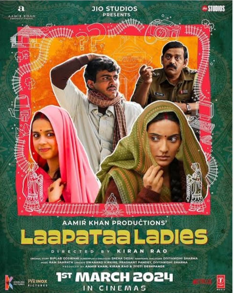 Watched laapataa ladies 

A fresh casting with blend of some experience of Ravi Kishan!
A main plot where how a bride gets exchanged in train due to some misconceptions!
And slowly the subplots opens up regarding women empowerment with it’s actual meaning!
Probably the best rural