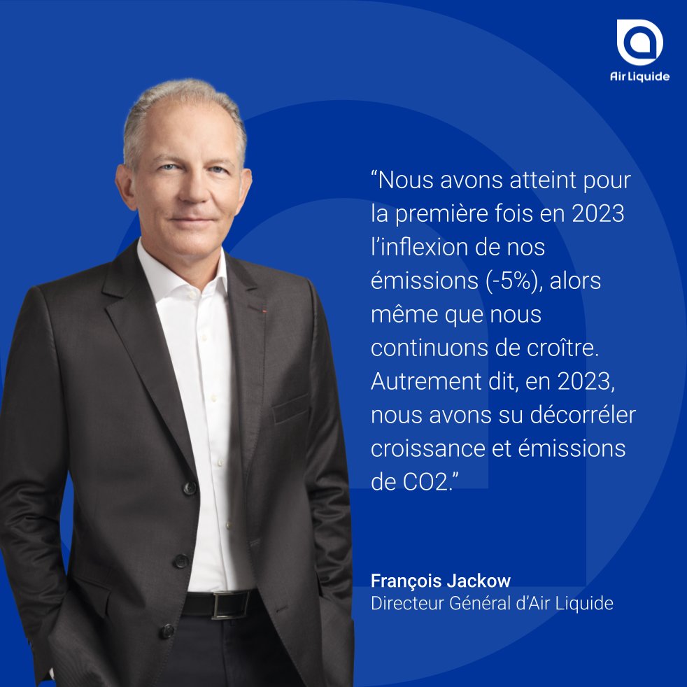 François Jackow, Directeur Général d’Air Liquide, a déclaré :