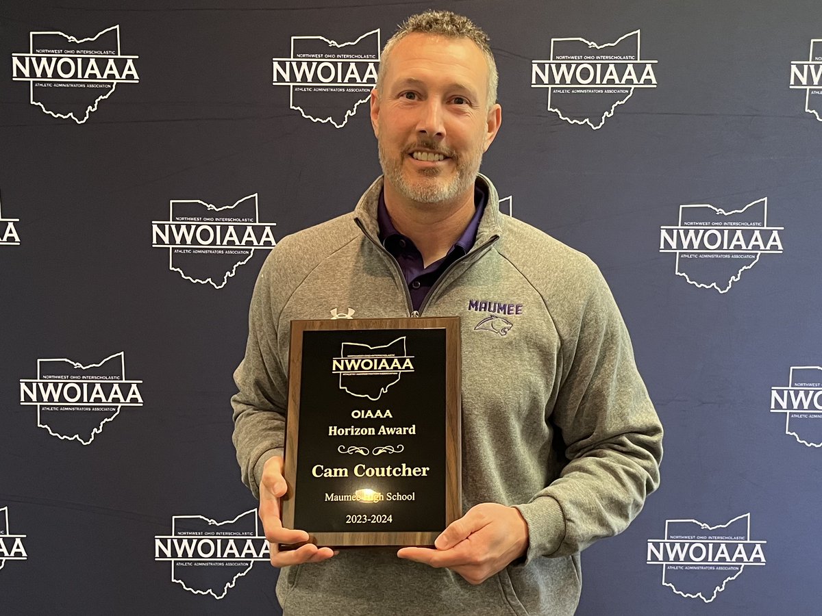 2023 - 2024 NW-OIAAA Awards Receiving the NW-OIAAA Horizon Award, Cam Coutcher (Maumee)