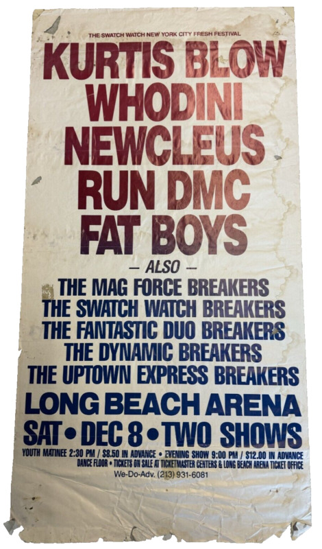 1984 Swatch Watch NYC Fresh Festival Long Beach Concert Poster Run Dmc 18x34

Ends Sun 5th May @ 12:54am

ebay.com/itm/1984-Swatc…

#ad #hiphoprecords #vinylrecords #hiphop