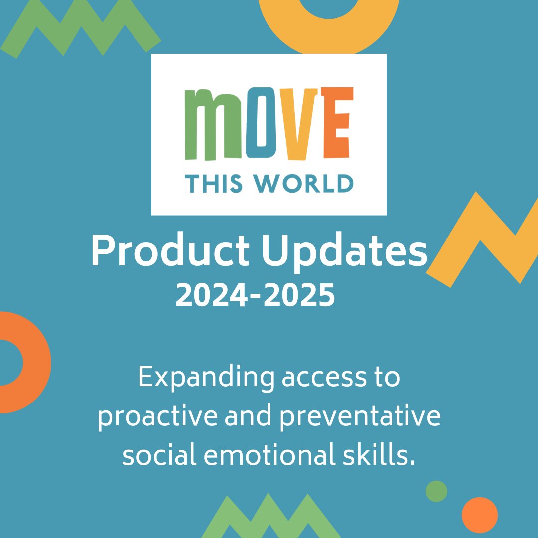 🙌Today, we announced updates for the 24-25 year. These additional offerings are all about one thing: expanding proactive and preventative social emotional skill-building to your students’ entire ecosystem.  See more about the offerings here: movethisworld.com/mtw-updates/mo…