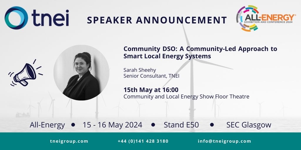 Less than 2 weeks to go until <a href="/AllEnergy/">All-Energy</a>. 

If you want to learn about the technical, economic, social, and commercial foundations for a community-led approach to Smart Local Energy Systems (SLES), don't miss Sarah at 4pm on day one of the show! 

#AllEnergy24