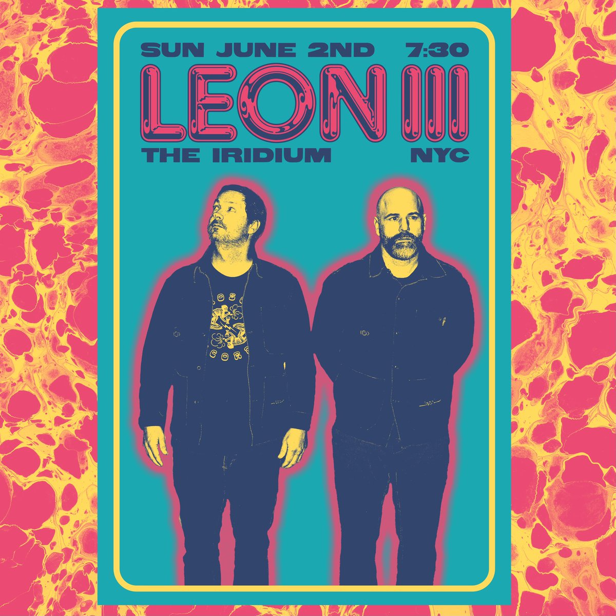 NYC on 6/2 at The Iridium.  Tix avail now.   ticketweb.com/event/leon-iii…