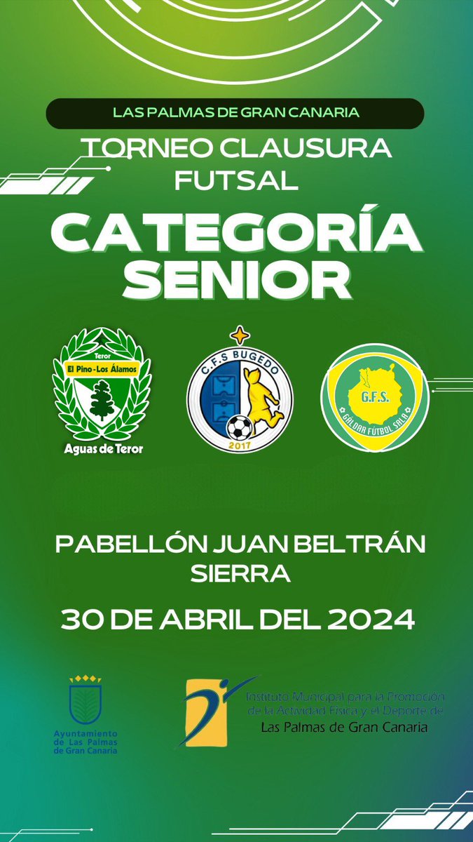 Este martes nos desplazamos a la capital de la isla para enfrentarnos a nuestros amigos del <a href="/BugedoFS/">Bugedo Fútbol Sala</a> y <a href="/ATerorfutsal/">El Pino - Los Álamos⚽️🏀🤸🏻‍♀️🤼‍♂️🧗🏻‍♂️</a> .