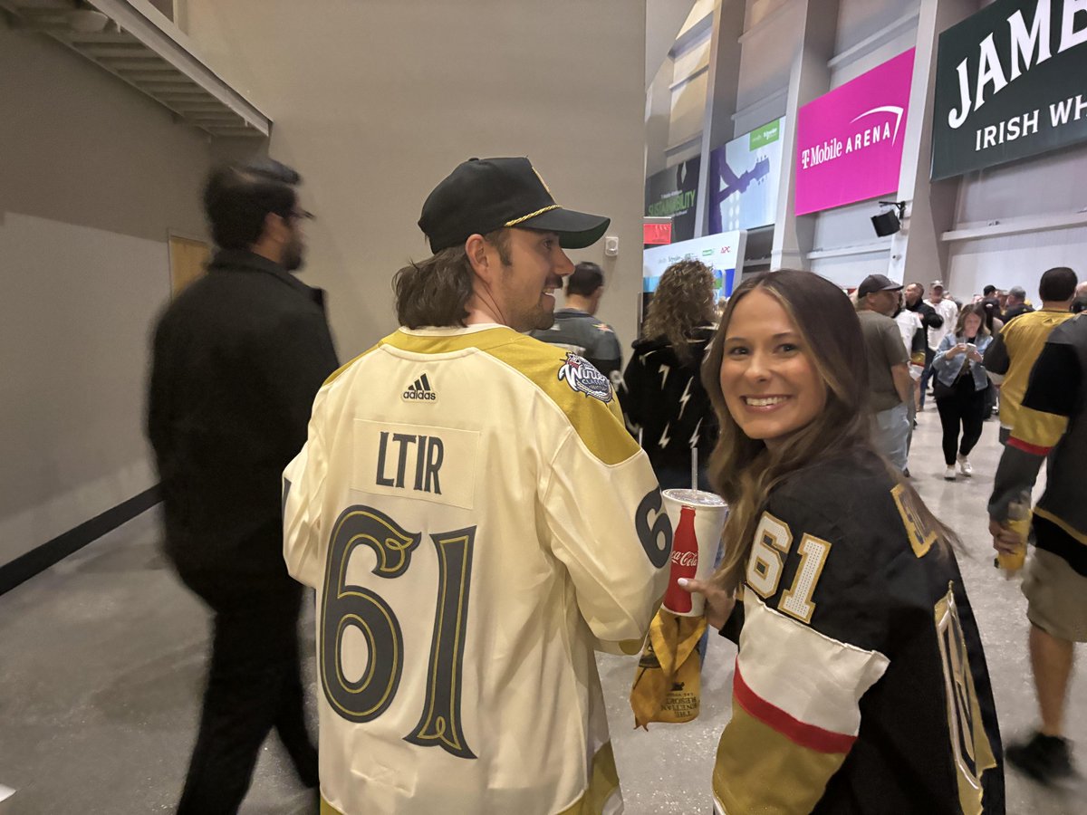 I wish I was joking folks. 😳

Mark Stone's wife, Hayley Thompson poses with a fan wearing an LTIR #61 jersey🤣