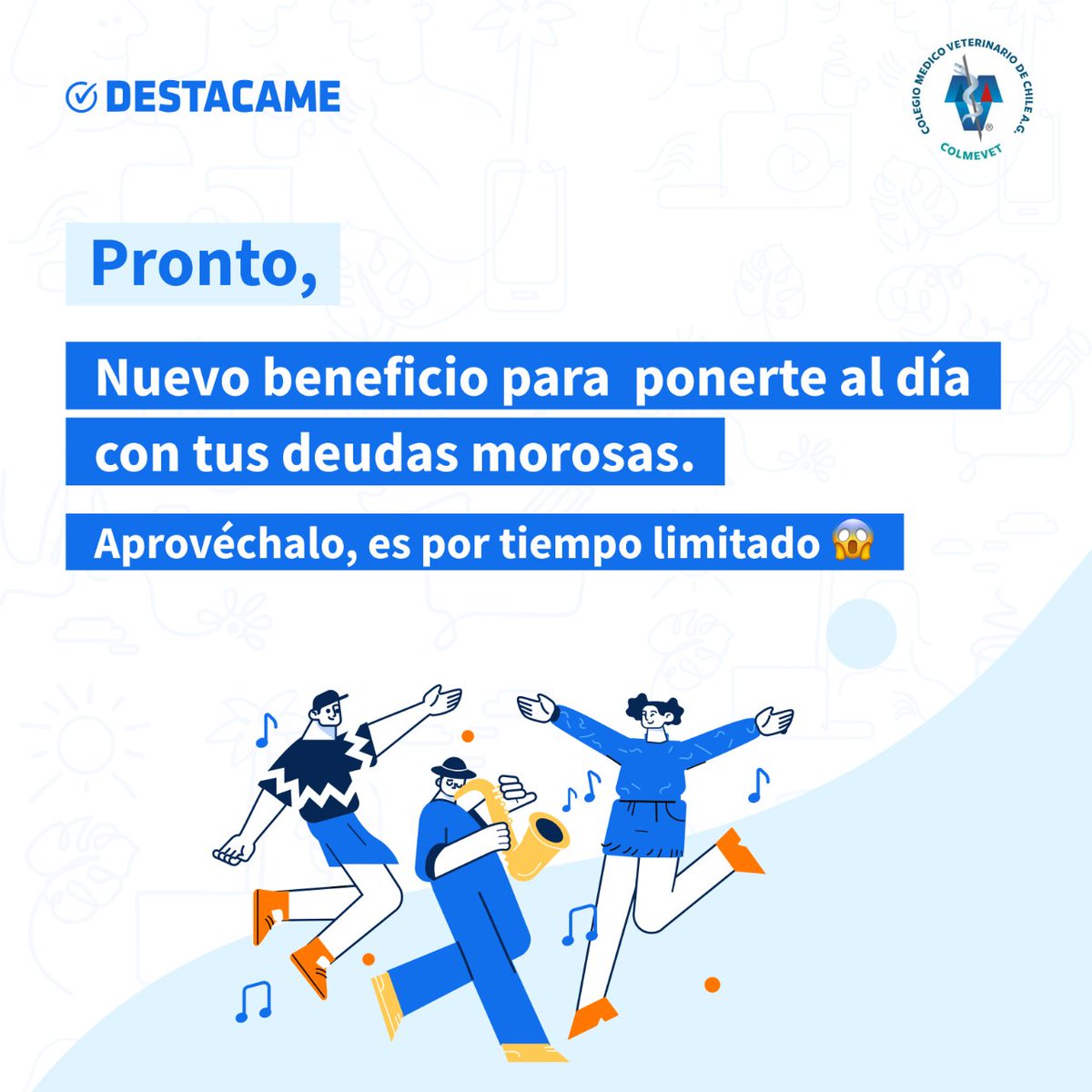 SI ERES SOCIO, ESTE MENSAJE ES PARA TI! Si tienes deudas en el sistema financiero, entonces tenemos excelentes noticias para ti y tu negocio. Mantente atento a nuestras redes sociales y aprovecha esta oportunidad que es por un tiempo muy limitado. Nos vemos pronto. #soycolmevet