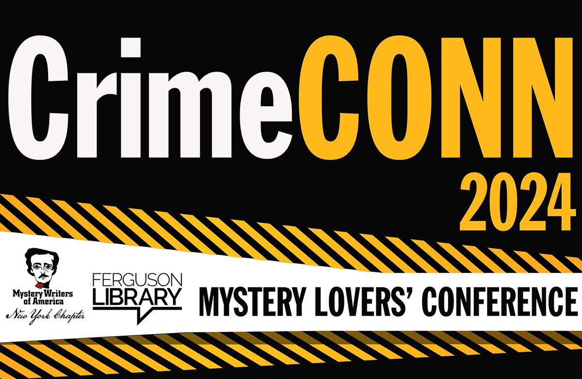 CrimeCONN is Sat, 6/8. A day-long conference for mystery writers and fans presented by the Friends of Ferguson Library and @mwanewyork Tickets are $40 until 5/8, then $60. Virtual option is $25. Register at fergusonlibrary.org/event/crimecon…