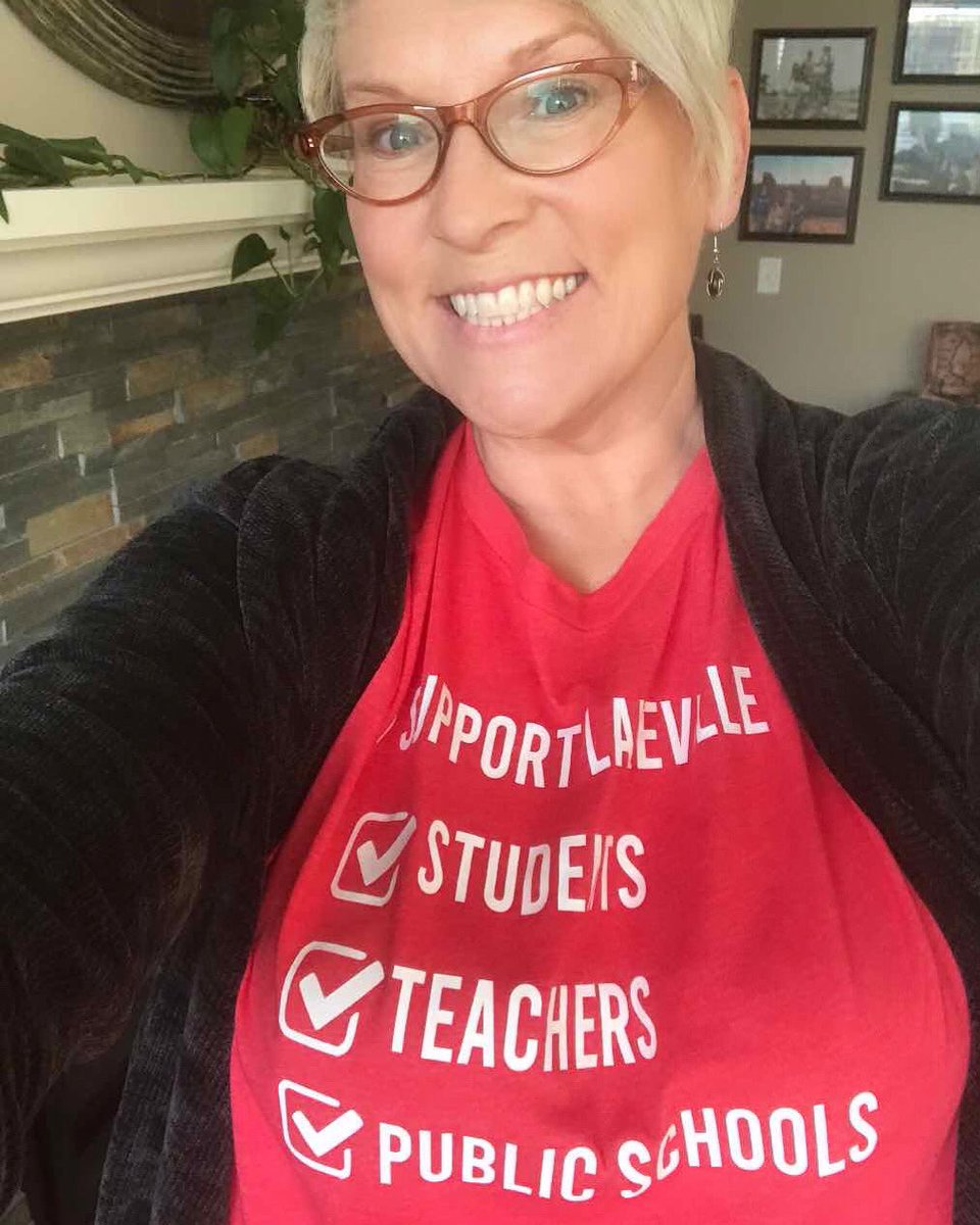 You know this gal is wearing red today for Lakeville Area Public Schools and all the people who make them great! #redforeducation