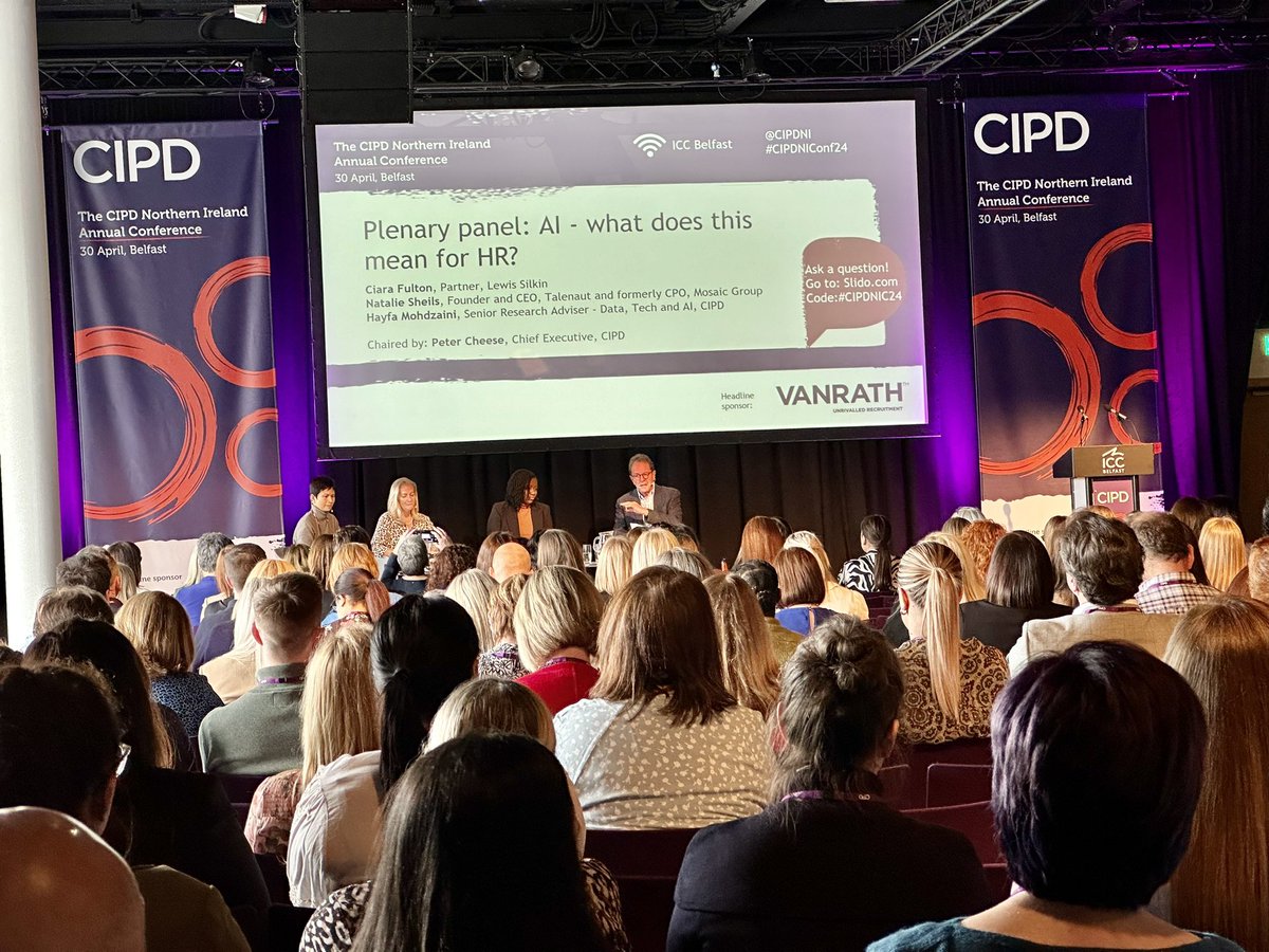What does AI mean for HR? Find out on our thread below! 

Looking forward to insights from CIPD Chief Exec Peter Cheese and our panel - Hayfa Mohdzaini from the CIPD, Natalie Sheils from Talenaut and Ciara Fulton from Lewis Silkin.
#CIPDNIConf24