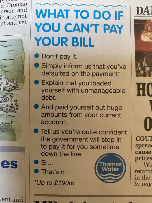 ''What to do if you can't pay your bill' advice from Thames Water and Private Eye' via @CentralBylines