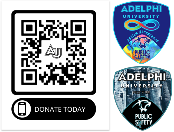 It's the last day of April, but the campaigns will continue. Donate for the Public Safety Patch Project - Sticker Edition (1) Autism Acceptance Patch and the (2) Denim Day Patch)! @AdelphiU @Bridges2Adelphi