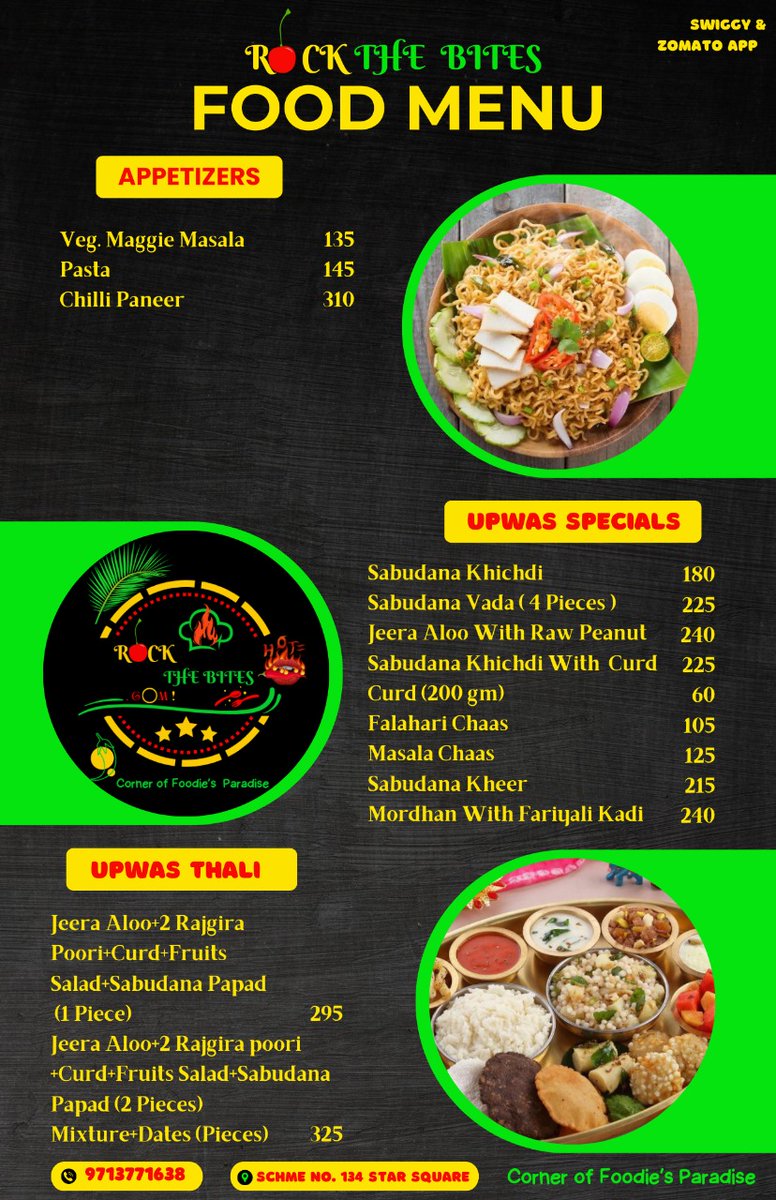 RockTheTripT's tweet photo. #RockTheBites #IndoreCleanestCity #VijayNager #Starsquare #FoodCorner #ordernow‼️ #ZomatoandSwiggyonline #Homemadefood #musttryfood #hungermend #khana https://t.co/95MUIo7c8t