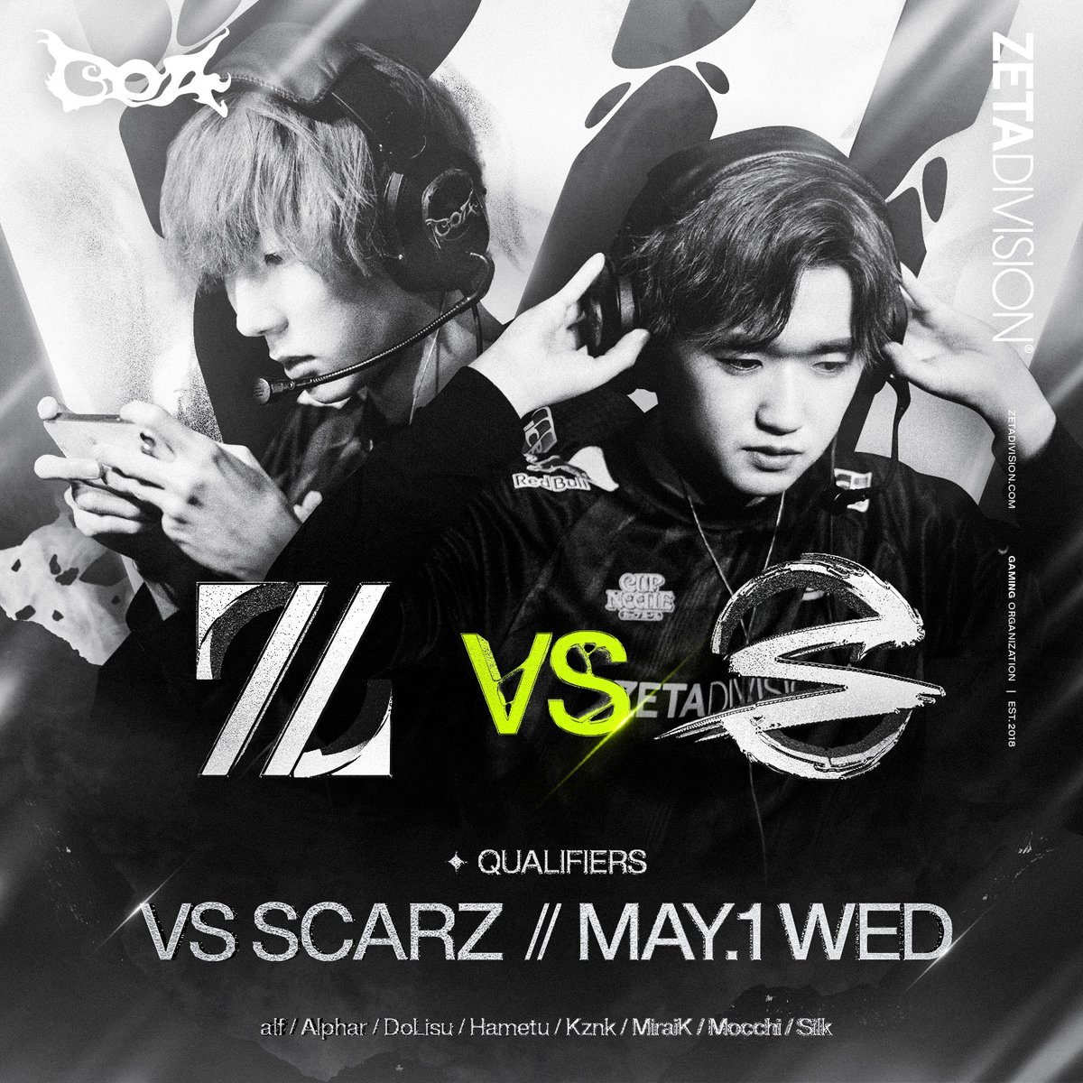 ⚡Call of the Abyss Ⅶ Global Finals Playoffs // BO3 5/1(Wed) 15:00〜 🆚 SCARZ リベンジ、させませんよ👊 📺 youtube.com/@identityvjp #ZETAWIN #第五人格COA