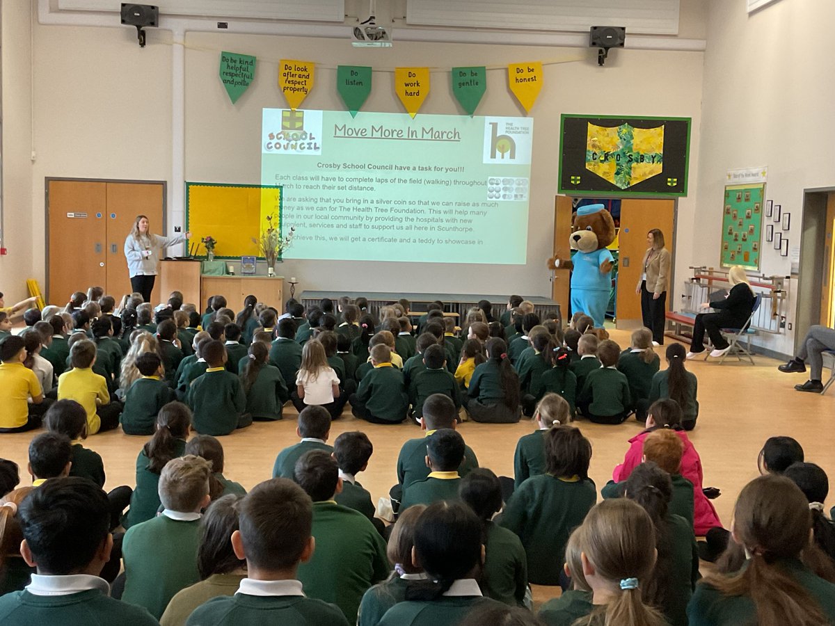 Crosby School in Scunthorpe, took part in our Move More in March campaign 🚶‍♀️ 🚶‍♂️ 
Each year group was set a number of laps around the field and asked to bring in a silver coin 💰 
They raised a fantastic £97.60 for our Little Lives Appeal! 👏 

Thank you for your support! 🐻