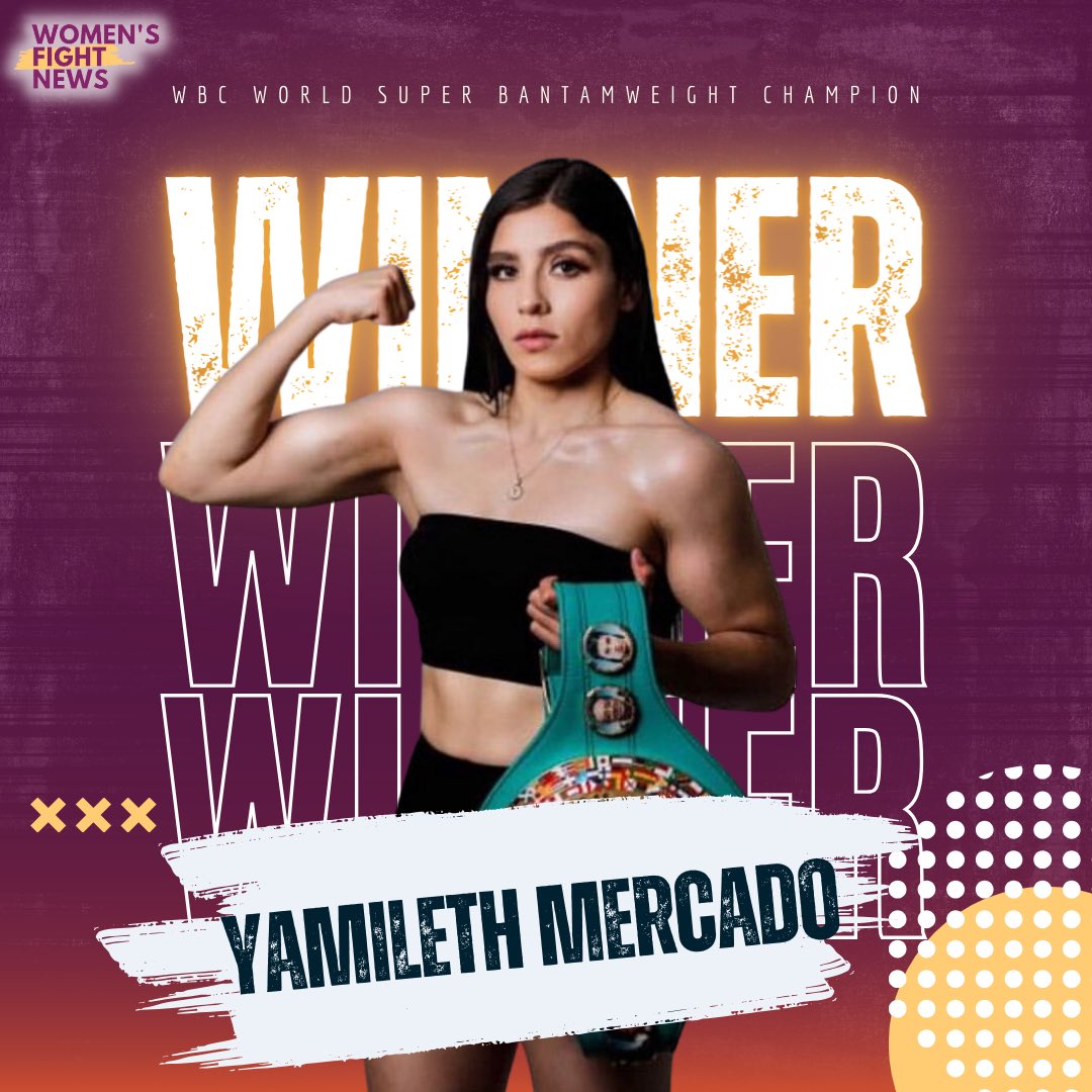 Women’s Fight News (@womensfightnew1) on Twitter photo Congratulations <a href="/YeimiMercado16/">Yamileth Mercado</a> 🇲🇽 on successfully defending her WBC World Super Bantamweight World Title by UD, 100-90 x 3, against Linda Laura Lecca 🇵🇪 in Mexico, last Saturday 🔥
📸 fotografiarositagtz2 (insta tag)
#boxing #yamilethmercado👑 Congratulations <a href="/YeimiMercado16/">Yamileth Mercado</a> 🇲🇽 on successfully defending her WBC World Super Bantamweight World Title by UD, 100-90 x 3, against Linda Laura Lecca 🇵🇪 in Mexico, last Saturday 🔥
📸 fotografiarositagtz2 (insta tag)
#boxing #yamilethmercado👑