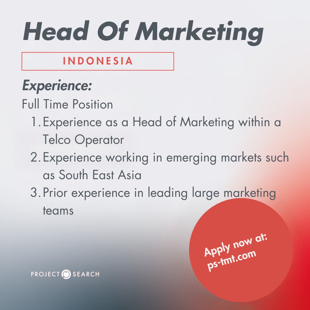 🌟 #JobOfTheWeek 🌟 We're searching for a visionary Head of Marketing with a proven track record in the Telco industry. If you've led marketing efforts within emerging markets like Southeast Asia and have experience steering large teams toward success, this opportunity is calling…
