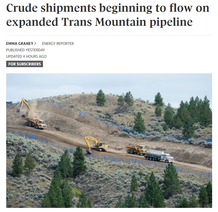 'The first shipments of crude flowing through the Trans Mountain pipeline extension are expected to arrive on the West Coast in early May.' #cdnpoli #abpoli theglobeandmail.com/business/artic…