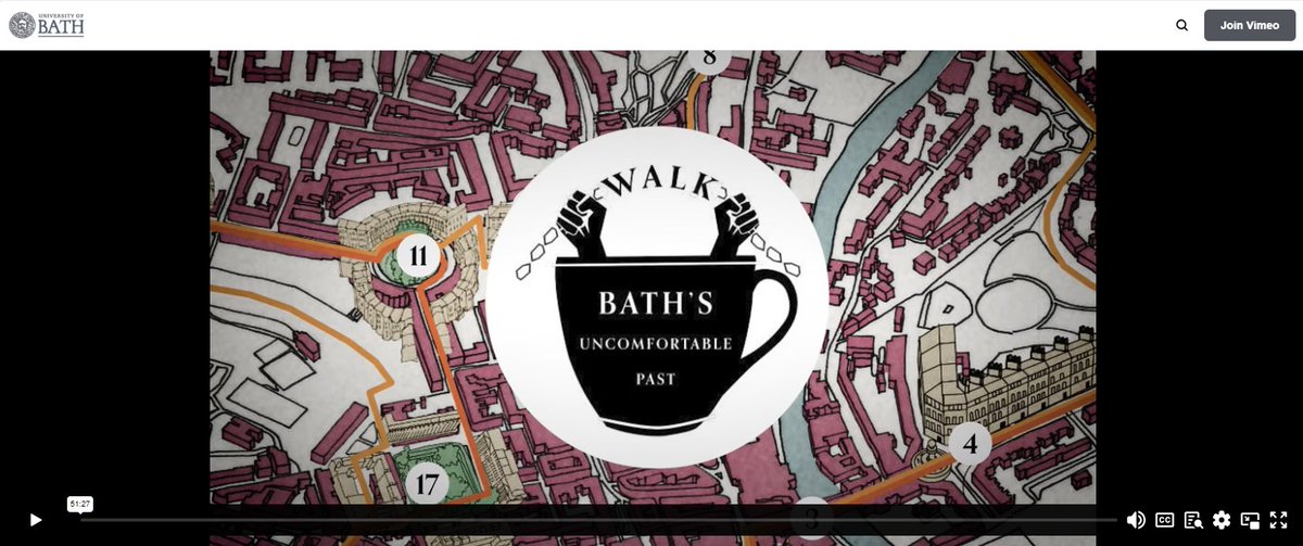 Very proud of my students' work on the 'Race' & Racism module this term. Our video project brings to life a map created by previous work @UniofBath documenting 'Bath's Uncomfortable Past' - highlighting connections to colonialism & enslavement.