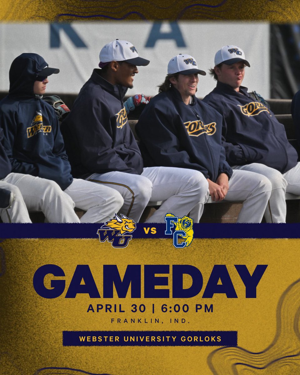 GAMEDAY! @WebsterBaseball hits the road this afternoon for a midweek matchup against @FCGrizBaseball! 📍Franklin, IN. ⏰ 6 P.M. EST 📊 franklingrizzlies.com/sidearmstats/b… 📺 boxcast.tv/channel/diq7z1… #LokNation