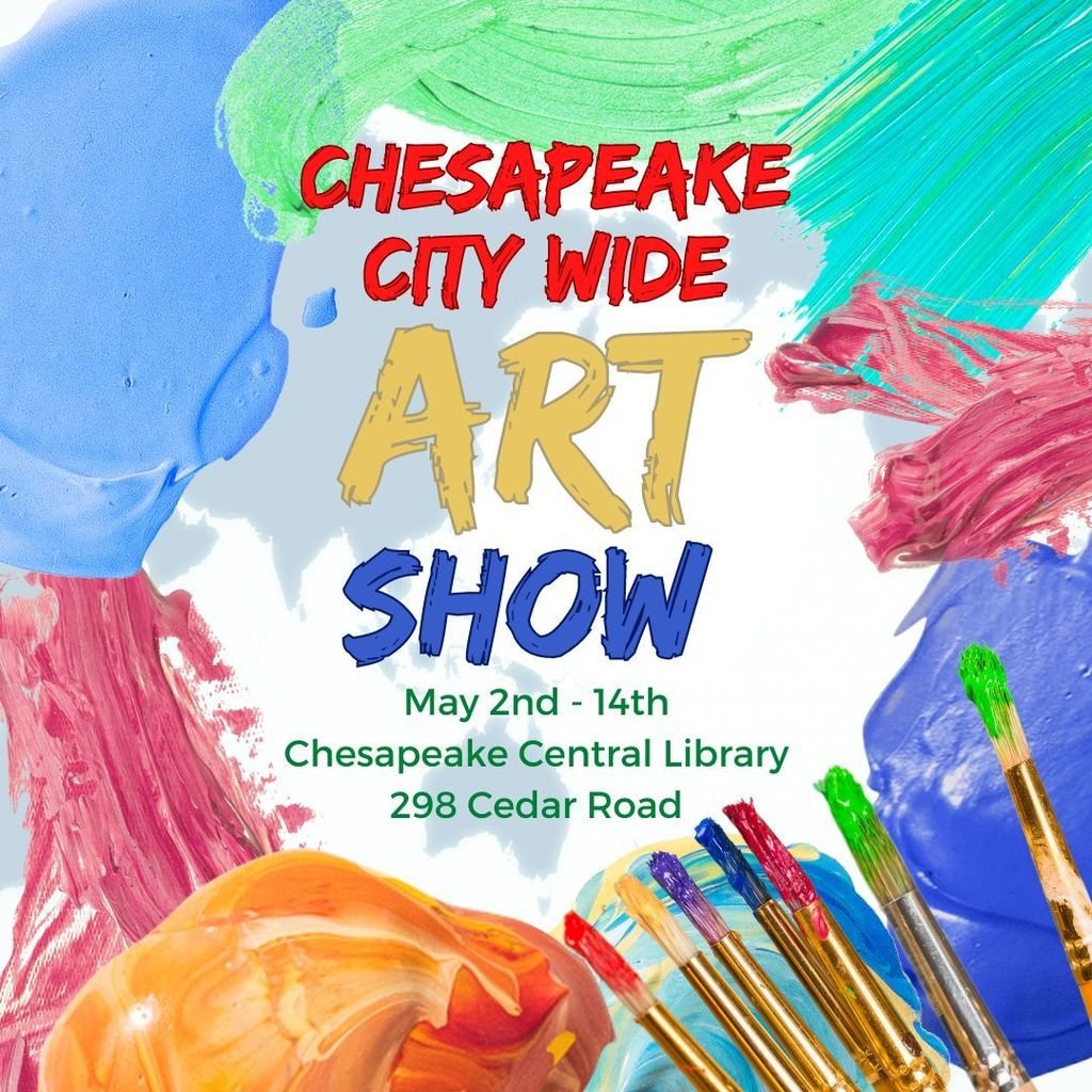 Congratulations to all students who have artwork at the Chesapeake City Wide Art Show! Please visit the Chesapeake Central Library to see their creations! Work will be on display from May 2nd to May 14th! #artistichawks #creativity #talent #artshow