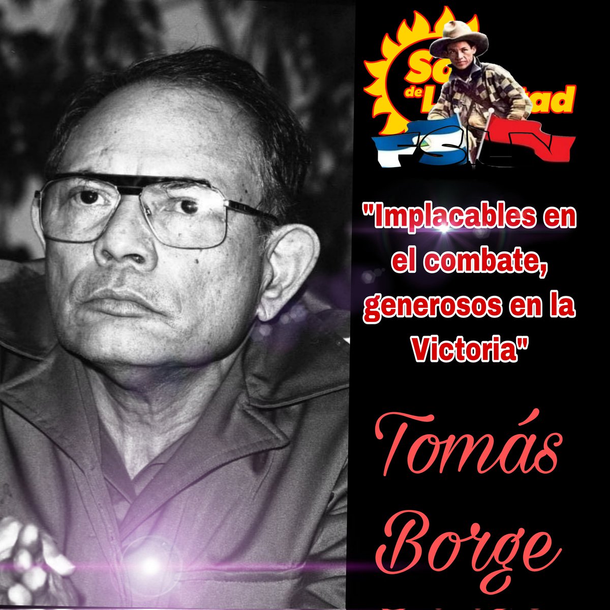 Hoy #30deAbril recordamos a nuestro Comandante y uno de los  Fundadores del FSLN 'Tomas Borge Martínez' en el 12vo. de su paso a la Inmortalidad.

Viva el Comandante Tomas!
Vivan nuestros Héroes y Mártires de la RPS 
🟥⬛🇳🇮

#SoberaniayDignidadNacional
#ManaguaSandinista