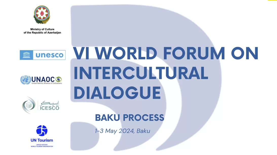 And...DAY 2⃣ is on❗️

We continue the coverage of the 6⃣th World Forum on Intercultural Dialogue 🌍 held by ICESCO @UNESCO @UNAOC @UNWTO @culture_gov_az
#DialogueForum #BakuProcess2024 @bakuprocess_az
