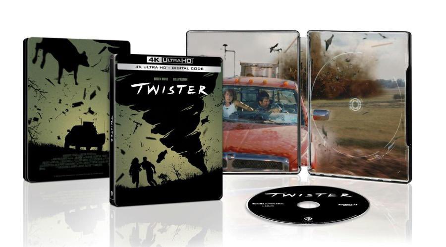 Coming to #4KUltraHD + #Steelbook on 7/9 

Directed by #JandeBont

Written by #MichaelCrichton

Starring #BillPaxson and #HelenHunt 

Twister (1996)
