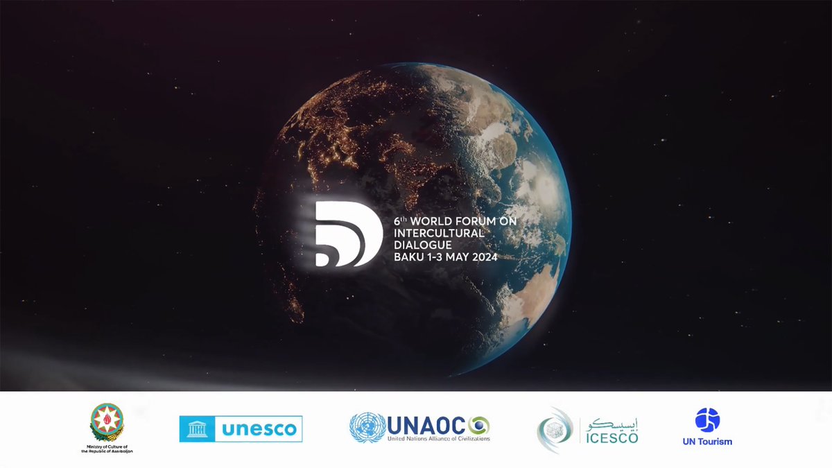 📢IT'S TODAY ... 📍Baku, #Azerbaijan 🇦🇿 The 6⃣th World Forum on Intercultural Dialogue, operating under the theme “Dialogue for Peace and Global Security: Cooperation and Interconnectivity” 🌍 @UNESCO @UNAOC @UNWTO @culture_gov_az #DialogueForum #BakuProcess2024