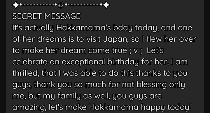 HAPPY BIRTHDAY HAKKAMAMAAAA / FELIZ CUMPLEAÑOS!!! Nosotros Hakkitos te amo muchísimo!! CAW CAW CAW ‼️ #Hakkast #Hakkitos