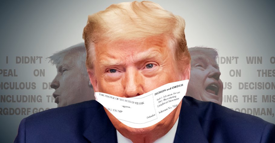 JUST IN: Judge Juan Merchan has fined Donald Trump $9,000 for violating his gag order. The penalty is $1,000 per offense, with the prosecution submitting 9 to the judge. Is this a violation of the first amendment, when someone accused of a crime can’t publicly defend himself