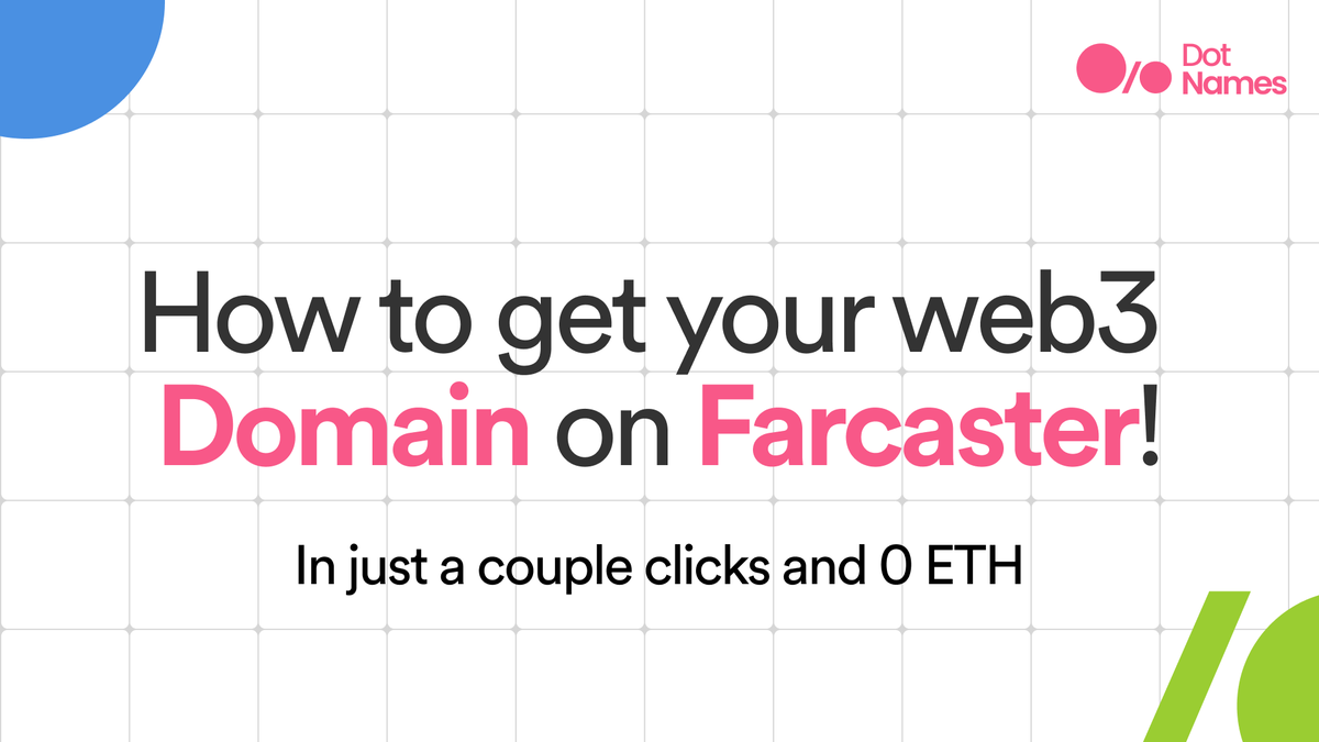 Last week, we launched our latest addition to the DotNames family: namescaster.eth domains. ✨

Some of you have already gone over to our <a href="/farcaster_xyz/">Farcaster</a> and tried it out. 🥳

This thread is for those who haven't done it yet. Here is how you can get your own <a href="/ensdomains/">ens.eth</a> for free: