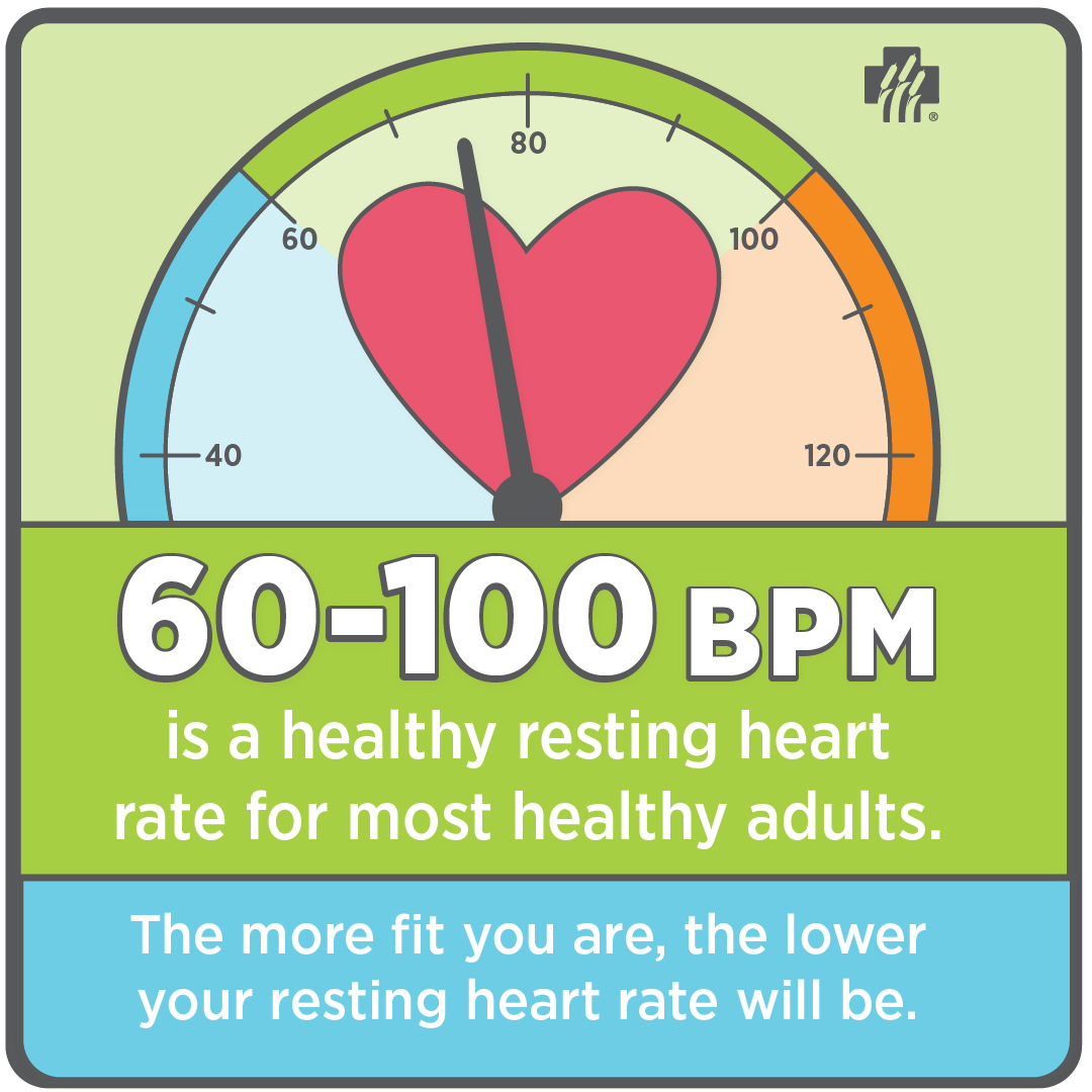 Normal heart rate, or pulse, is 60 to 100 beats per minute (BPM) for adults. It is not usually a concern if it goes a bit below 60 but if it rises above 100, it can be a sign that something is wrong. Learn more -> shine365.marshfieldclinic.org/heart-care/hea… #pulse #heart #heartrate