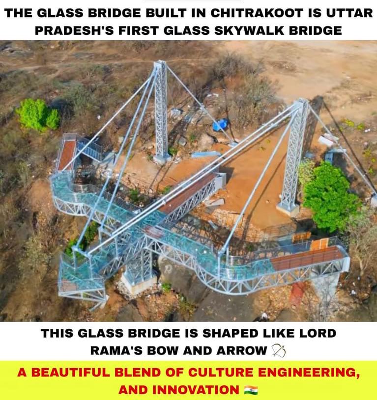 🏹 shaped glass bridge. @myogiadityanath 👏🏼👏🏼👌🏼

Dharmic/modern development of UP is happening phenomenally well.