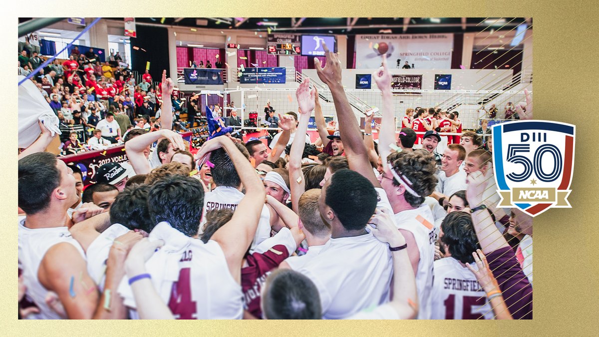 DID YOU KNOW❓ @SC_Pride captured the first ever Division III men's volleyball championship in 2012. The program went on to win five titles in seven years from 2012-2018. #DIII50 | #WhyD3