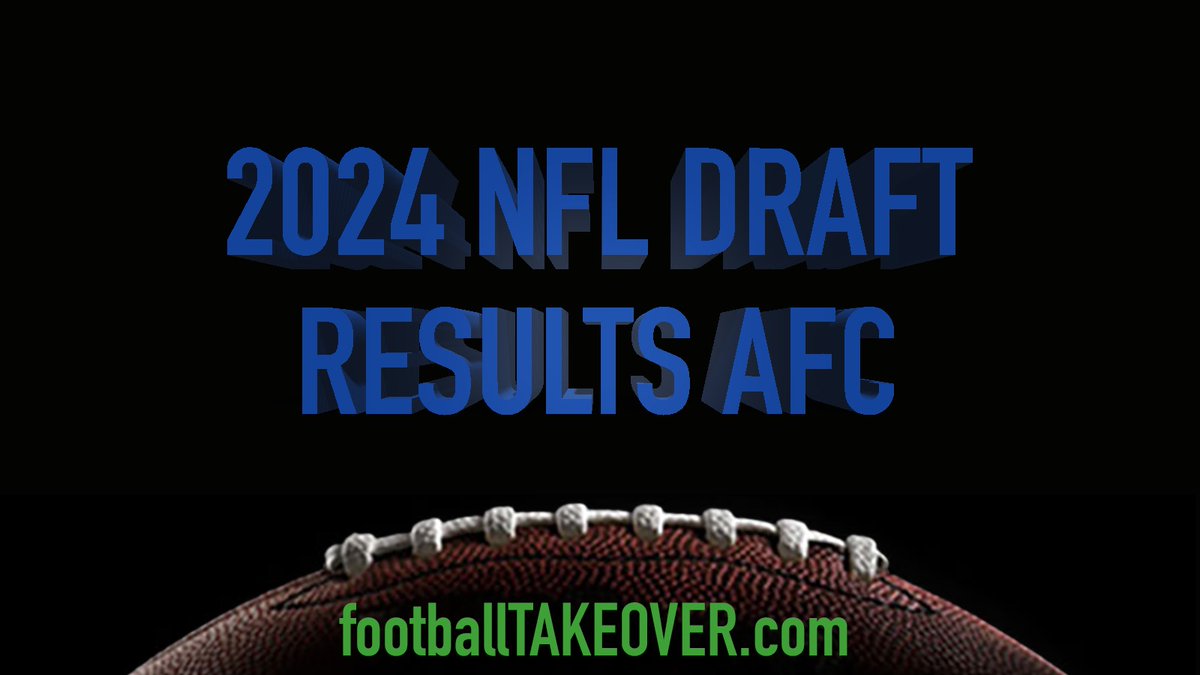 Not handing out grades for 2024 Draft, but wrote up answers to some ?? for the AFC (NFC tomorrow)

Best pick
Pick that'll surprise
Best Day 3 Value
Pick(s) that provide immediately value

Wrote it all up at footballtakeover.com - subscribe today

Thx for all the support!