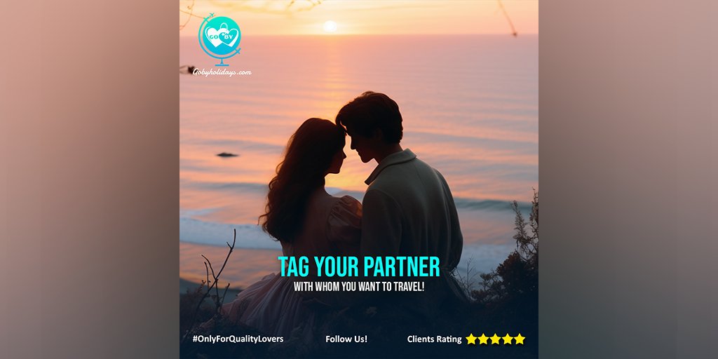 Tag your #partner 😍 with whom you want to #travel with us!

Book best-in-class tour packages only with #GoByHolidays

#OnlyForQualityLovers #YourOwnTravelCompany #tag #tagyourlove #lover #couple #boyfriend #girlfriend #couplegoals #relationship #relationshipgoals #husband #wife