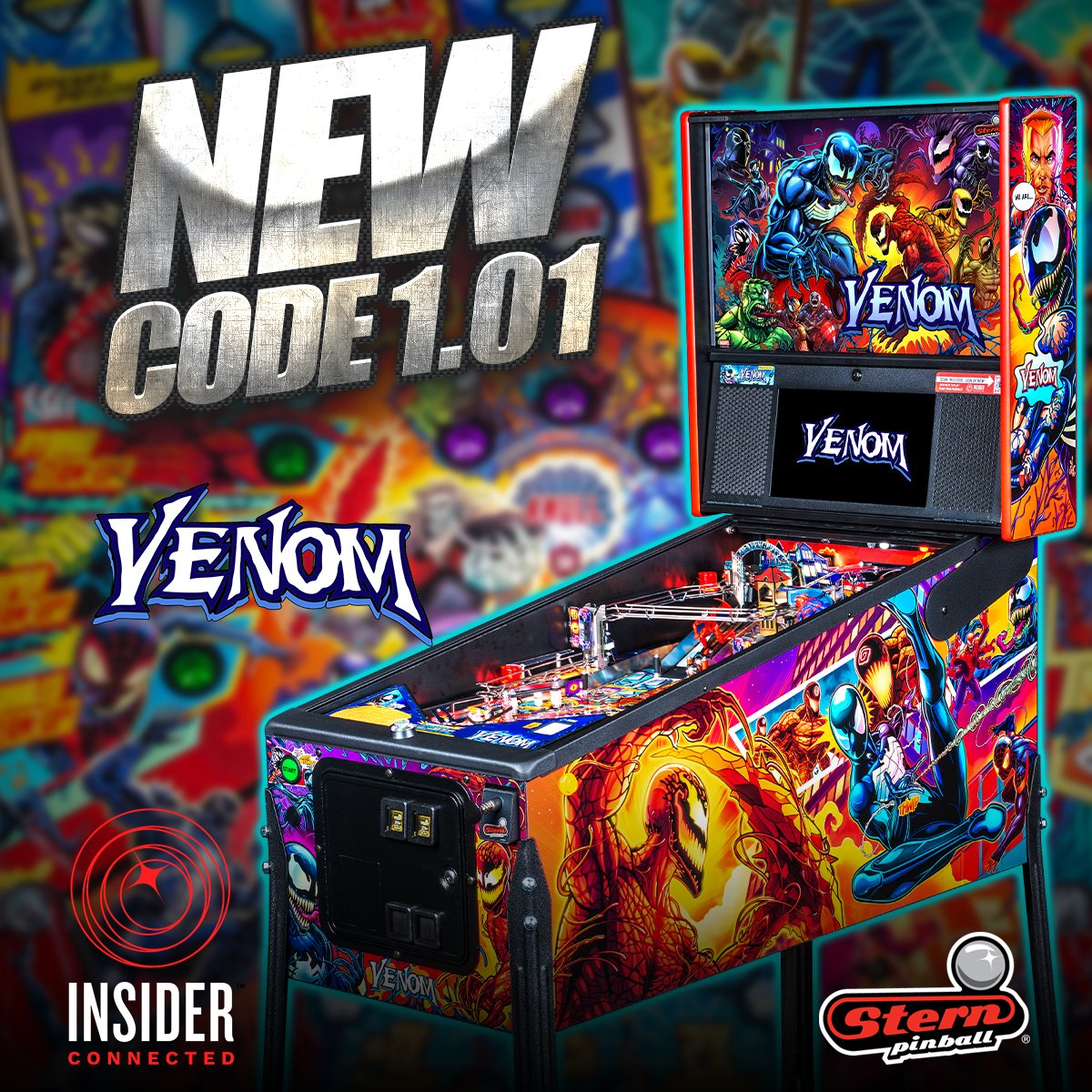 NEW CODE! Stern Pinball has posted new Venom v1.01.0 for the Pro, Premium, and Limited Edition models. This code contains: - Added Separate Insider Connected Progress for players that use IMPOSSIBLE or MONSTER GAME PLAY MODEs. Visit your Insider Connected Venom Progress tab to…